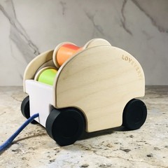 LOVEVERY WOOD PULL CAR ADVENTURER PUZZLE PLAY KIT