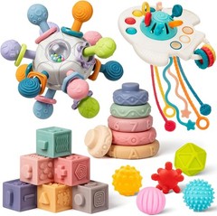 Baby Toys 6 to 12 Months, 5 In 1 Montessori Toys for 1 Year Old, Incl Travel …