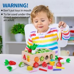 Toddlers Montessori Wooden Educational Toys for Baby Boys Girls Age 1 2 3 Ol…