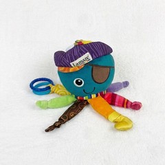Tomy Lamaze Pirate Plush Octopus Baby Rattle Crinkle Teether Multicolor Infant