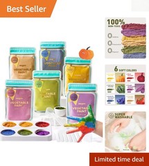 Non-Toxic Toddler Finger Paints Set – Easy Cleanup and Sensory Fun | 6 Colors