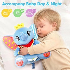Stuffed Elephant Musical Toys for Baby 6-12 Months+, Early Learning Light up …