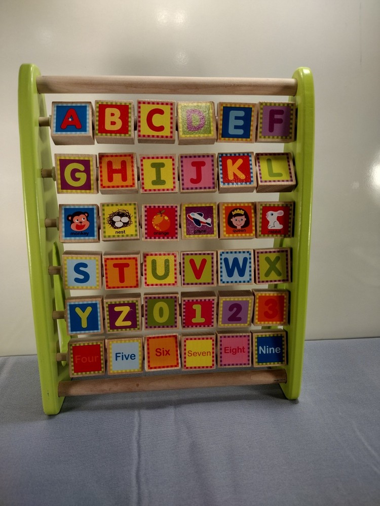 Ray’s Toys Alphabet Numbers Teaching Tool Playtime Dexterity Spin-Child-Baby