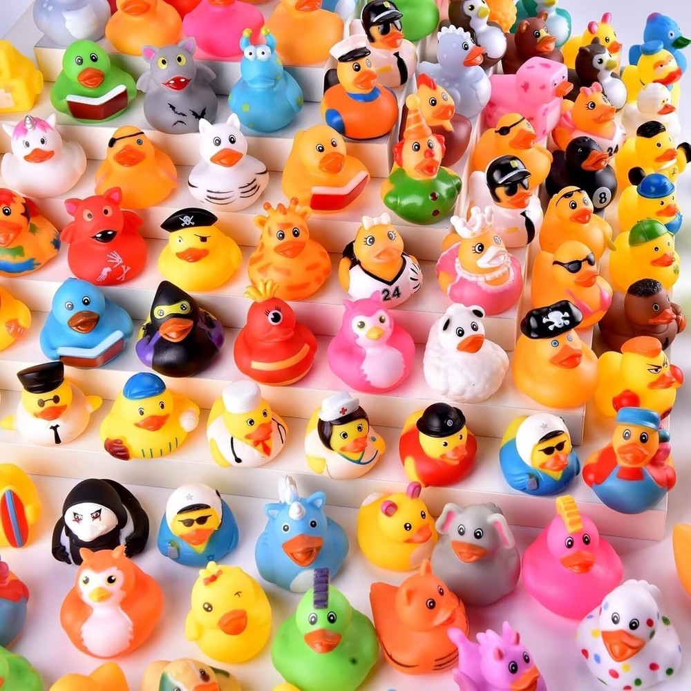 55 Packs Rubber Ducks in Bulk Assortment Jeep for 55PCS 2″ Duck