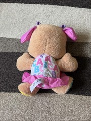 Fisher-Price Laugh & Learn Sis Smart Stages Plush Pup Toy Brown Pink Dress Works