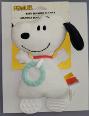 Peanuts Snoopy 12.5″ Inch Sensory Crinkle Blanky & Teether Feet Activity Toy