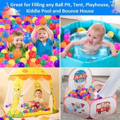 100PCS Ocean Balls 5.5cm Colorful Soft Baby Kids Pit Balls Swim Fun Play Toys US