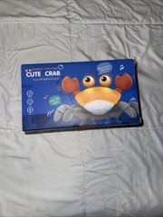Crawling Crab Toy, Walking Moving Dancing Cute Crab for Age 3-5 6-9, Baby Infant