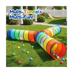 Kids Play Tunnel Tent for Toddlers, Colorful Pop Up Crawl Tunnel Toy for Baby…
