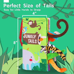 Baby Books Toys,Touch & Feel Crinkle Cloth Book – Infant Baby 0-3-6-12-18 Months