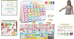 Interactive Toddler Learning Activities Busy Book with 14 Writing Pages