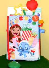 NEW DISNEY BABY LILO & STITCH SOFT CHRISTMAS-THEMED BOOK FOR BABIES NEWBORN & UP