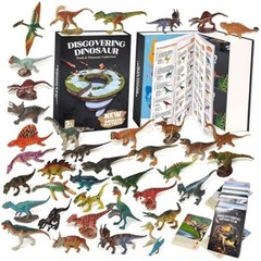 Dinosaur Toys for Kids 3-5 5-7, 50 pcs Realistic Dinosaurs with Book & Coloer2