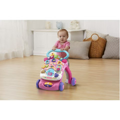 VTech Stroll & Discover Activity Walker Pink Baby Toddler Push Walker Toy