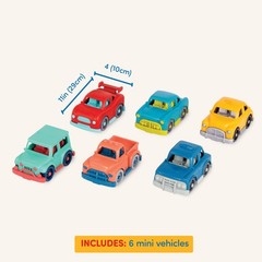 – Wonder Wheels – Set of 6 Mini Toy Cars for Kids – Race Car, Truck, Taxi, Po…