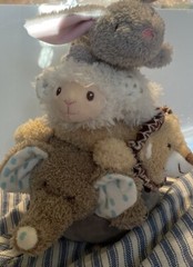 Baby Toy Animal Stacking Kids Plush Rabbit Lamb Lion Elephant Rattle Soft Safe