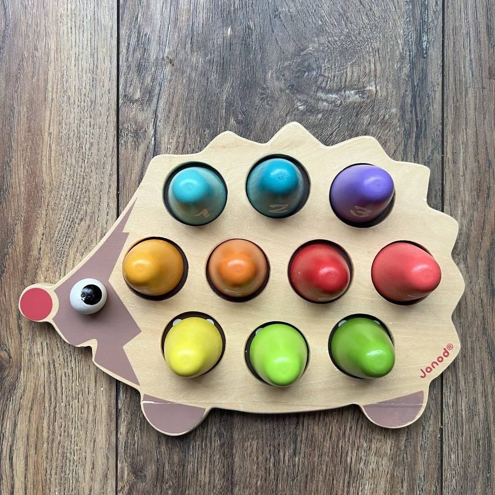 Non Toxic Number Sorter Wooden Janod Montessori Sorter Counting Color Animal Toy