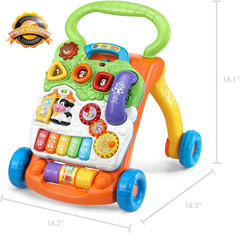Sit to Stand Baby Learning Walker Activity Push Toy Infant Support