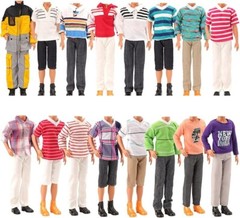 12 Items Doll Clothes for Boy Shoes Casual Wear Dolls Pants