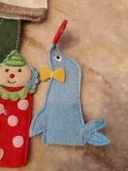 6 Pieces Felt Animals Finger Puppets For Baby Clown Seal Raccoon Elephant