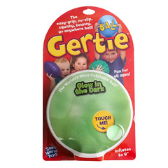 GREEN Gertie Glow In The Dark Inflatable Catch Toy 9″ Soft Squishy Ages 0+