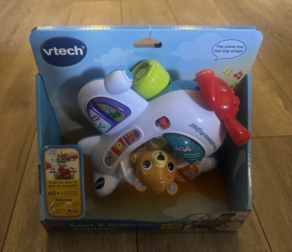 VTech Go! Go! Smart Wheels Airplane Electronic Learning Toy, Multicolor 9-36m