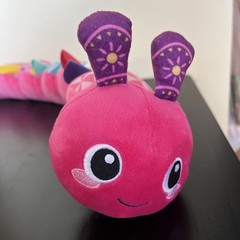 Musical Caterpillar Baby Toy, Stuffed Animal with Ruler, Bell, & Squeaker.