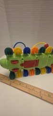Megcos BABY KIDS Toy Pull Behind Caterpillar Sound Lights TESTED & WORKS EUC