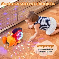 Interactive Crawling Crab Baby Toy with Music Lights Dancing Moving Fun Kids USA