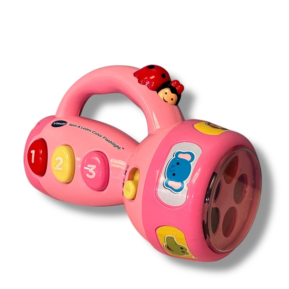 Vtech Spin & Learn Color Flashlight Pink Baby Toy with Batteries