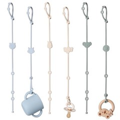 Baby Toy Straps Silicone 6pcs Nursery Travel Stroller Bottle Accessories