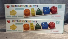 Set Of 2 Sorting & Stacking Toy Multicolor Developmental Motor Skills 1+ Years