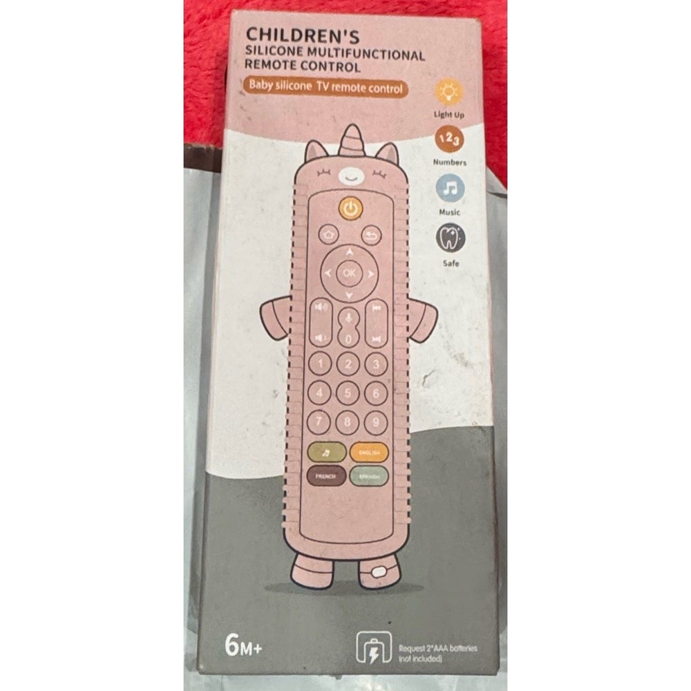 KIRALUMI Baby Remote Control Toy Silicone Teething Musical Learning Toy 6M+