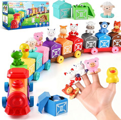 Toddler Toys Farm Animal Train for 1-3 Years Old, Counting Matching