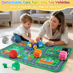 Learning Toys for 1 2 3 Years Old Boy Girl, Toddler Montessori Toys, Train Set w
