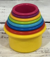 Learning Curve Multi-Color Numbered Baby Stacking Cups in Excellent Cond.