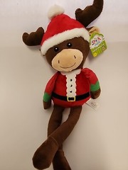 Spark Create Imagine Holiday Baby Toy Reindeer Rattle Plush NWT