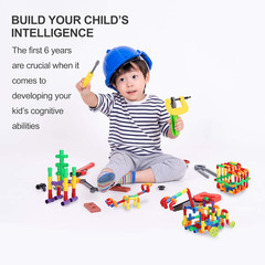 STEM Building Blocks Toy for Kids, Educational Toddlers Preschool Brain Toy Kit,