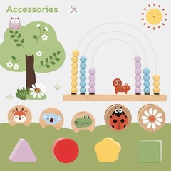 Kid Wooden Activity Cube Montessori Development Toy for 1 Year Old