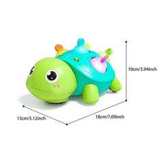 Baby Turtle Crawling Toy with Lights & Sounds – Chew‑safe Bath Soothing Fun