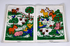 Handmade Yankee Doodle Song Book Fabric Teacher’s Pet Books Read USA Cloth VTG