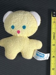 Vtg 1988 Playskool Baby Marshmallow Squeak Yellow Terrycloth Bear 5160 Works