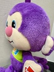 Fisher Price Laugh & Learn Learning Opposites 10” Monkey Plush 2012 Works Great