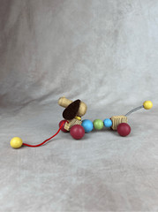 Montessori Dachshund Dog LORENZ Pull Toy Wooden Germany Dog With Felt Ears and S