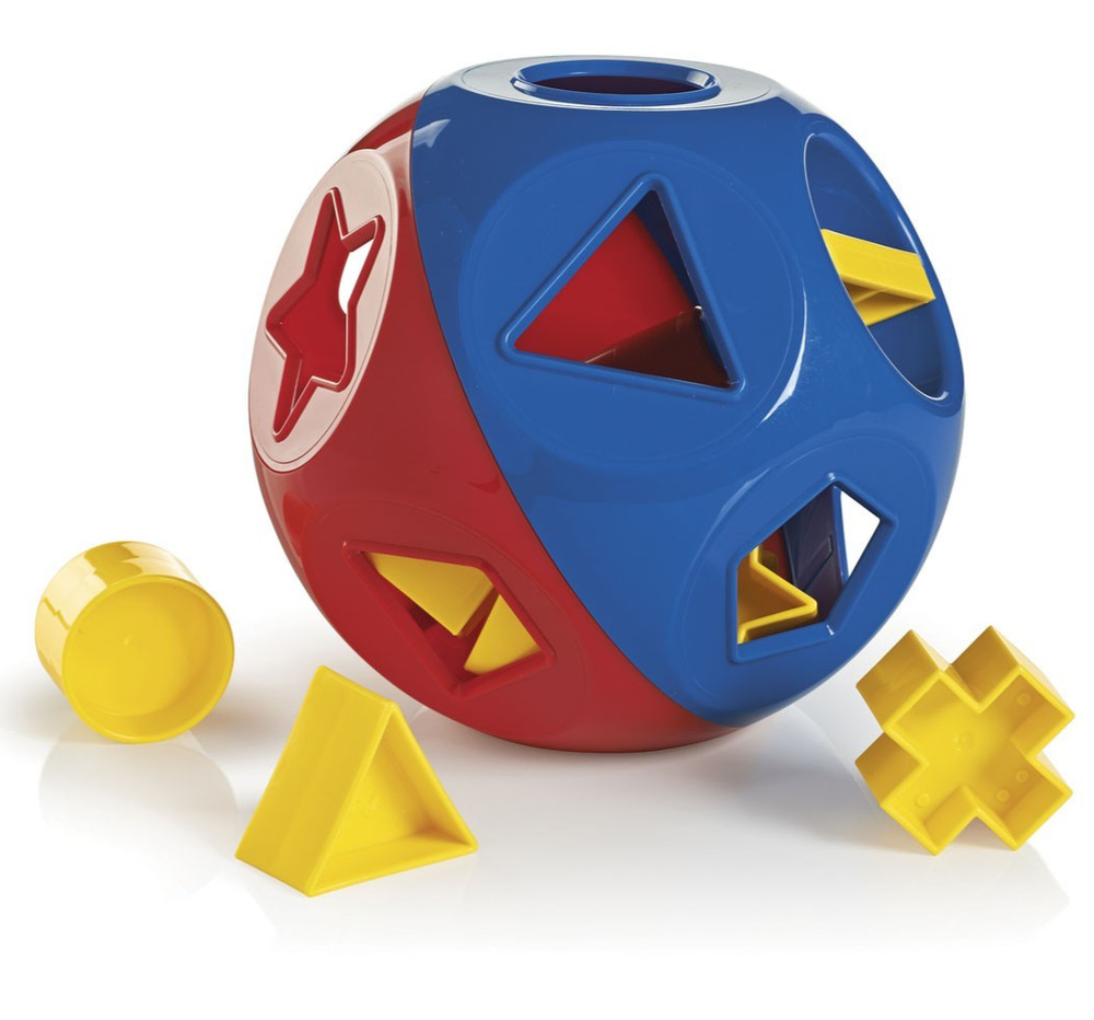 Tupperware Shape O Toy Kids Baby Toddler PRIMARY COLORS Sorting Ball Brand NEW