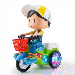 Electric Stunt Tricycle Toy for Kids with Flashing Lights Dynamic Music