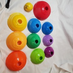 Fisher Price Stacking Nesting Ball Set Multi Color Stack & Roll Cup COMPLETE
