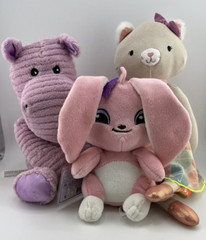lot of 3 Baby Toys 6 to 18 Months Girls Soft Doll Plush Bunny Purple Warmies