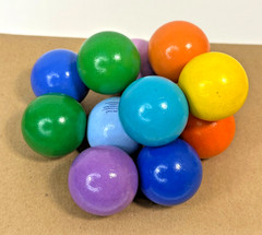 Manhattan Toy Co. Classic Connected Baby Beads Wooden Clutching Toy Multicolor