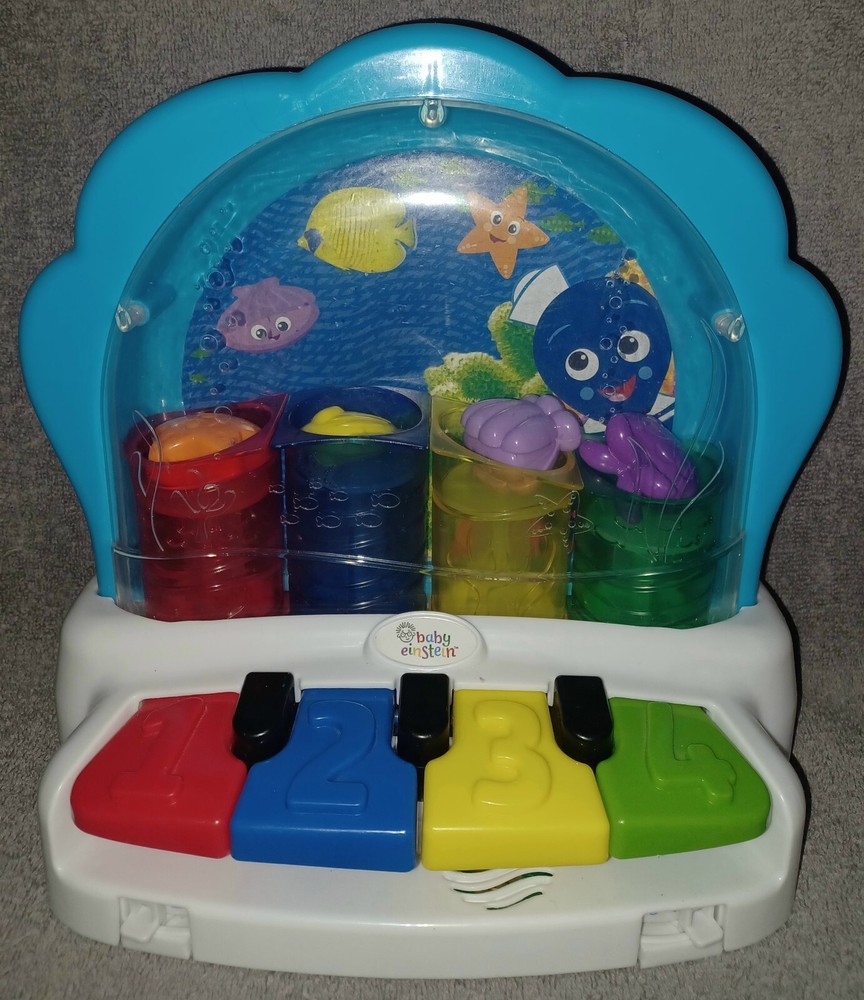 Baby EINSTEIN Pop & Glow Piano Musical Light Up Baby Toy Popping Sea Life 2 Mode